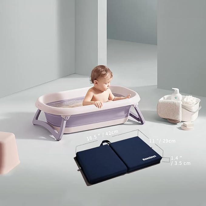 Women & Men Knee Pad - Bath Kneeler with Baby & Garden Kneeling Pads, Yoga Knee Cushion (Nave Blue)