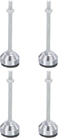 PATIKIL Furniture Leveling Feet 1.6" Dia Base M8 Thread, 4 Pcs Carbon Steel Adjustable Threaded Furniture Leveler Screw on Leg Levelers with Pads for Desk Chair, Black