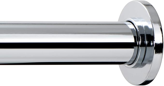 Ivilon Tension Curtain Rod - Spring Tension Rod for Windows or Shower, 24 to 36 Inch. Chrome