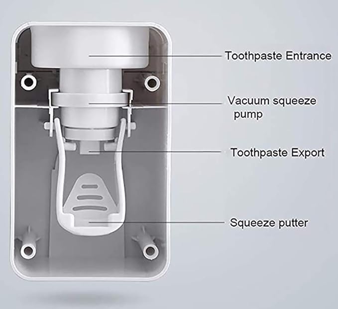 Automatic Toothpaste Dispenser for Kids, 2 PCS Toothpaste Squeezer for Kids & Family Shower Decor, is Wall Mounted Bathroom Accessories Organizer (Dark Black, 2PACK)