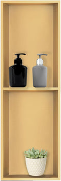 Shower Niche, Stainless Steel Elegant Bathroom Niche, No Tile Needed Recessed Shower Shelf Organizer for Storage