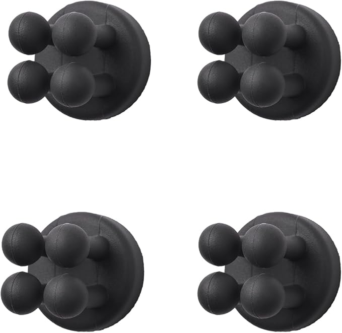Toothbrush Holders Silicone Toothbrush Holders for Bathrooms Razor Holder for Shower Tooth Brushing Holder Wall Mount Bathroom Toothbrush Holder Wall Mounted Shower Razor Holder for Wall 4 Pcs Black