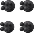 Toothbrush Holders Silicone Toothbrush Holders for Bathrooms Razor Holder for Shower Tooth Brushing Holder Wall Mount Bathroom Toothbrush Holder Wall Mounted Shower Razor Holder for Wall 4 Pcs Black