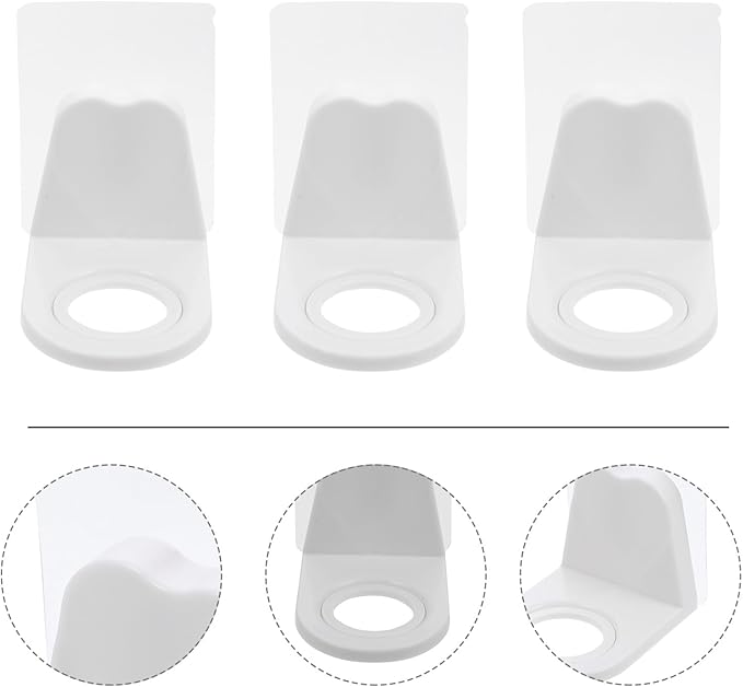 10Pcs Adhesive Hook Rack Multi-Purpose Storage Rack Wall-Mounted Shower Gel Bottle Holder White Hole-Free Bathroom Hook for Shower and Kitchen Use