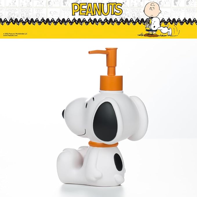 Peanuts Snoopy Soap/Lotion/Hand Sanitizer Resin Pump Dispenser, 12.70 Ounces, (Officially Licensed Product) by Franco Collectibles