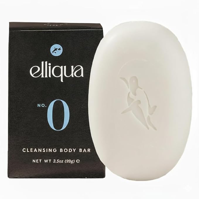 Elliqua Triple Milled Body Bar Soap – No.0 – Unscented – Made in USA – Vegan, Plastic-Free, Natural, Eco-Friendly, Long-Lasting, Cruelty-Free – No Parabens or Sulfates