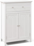 Giantex Bathroom Storage Cabinet with Drawer - Floor Cabinet with Doors, Adjustable Shelf, Storage Organizer for Entryway, Laundry Room, Kitchen, Living Room, Bedroom, Freestanding Cupboard (White)
