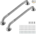 Grab Bars for Shower, 2 Pack 18-Inch Anti Slip Shower Handles for Elderly, Safety Shower Grab Bar, Stainless Steel Handicap Grab Bars for Bathroom,Toilet (Brushed Nickel, 1" Diameter)