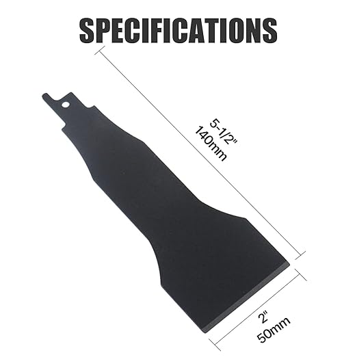 2pcs 2inch (50mm) HCS reciprocating Saw Blade Saber Shovel Length Cleaning Tool for Removing Tile Grout Glue Gaps, etc.…