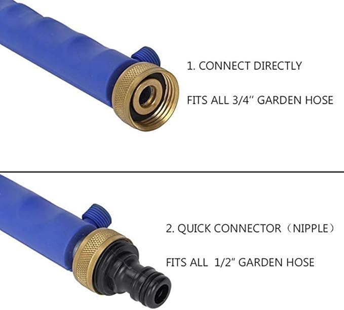 High Pressure Power Washer Attachment Wand, Hydro Jet Water Hose Nozzle,Watering Sprayer Cleaning Tool, Wand Lance for Gutter Patio Car Pet Window Glass Blue