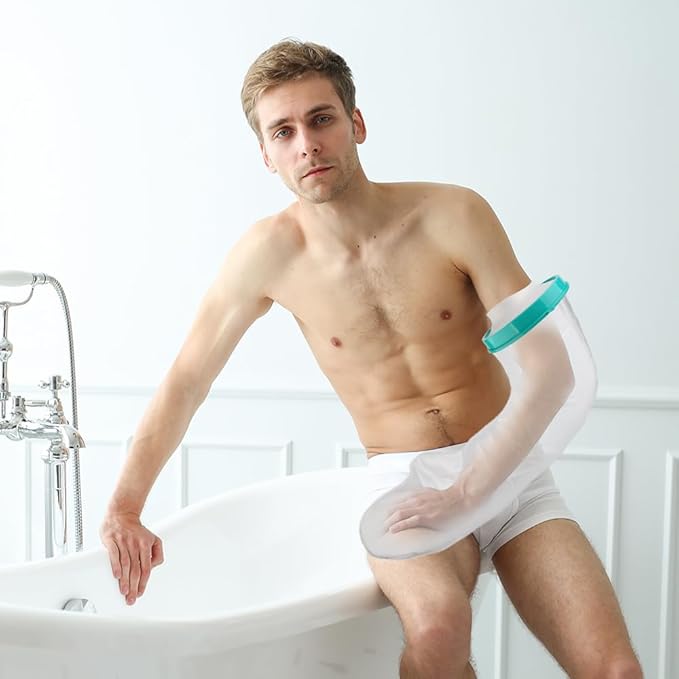 Cast Covers for Shower Arm, Waterproof Cast Cover, Cast Cover for Swimming, Cast Protector for Shower Adult, Elbow, Hand, Elbow, Upper Arm (Diameter - 7.9") Extra Long