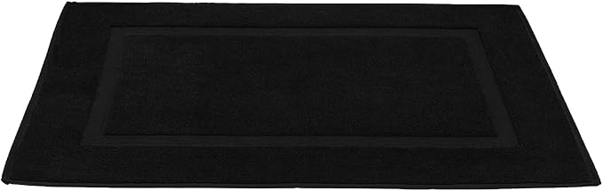DAN RIVER Classic Cotton Bath Mats Set of 2 – Not a Bathroom Rug, Ultra Soft, Highly Absorbent & Machine Washable Bath Mat Towel for Bathroom Floor Mat – Durable, Quick-Dry, 21x34 Inches, Black