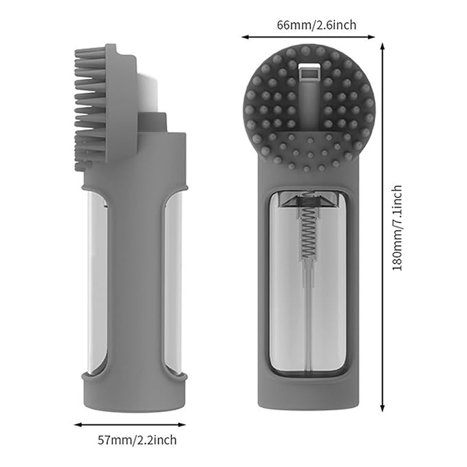 Dog Bath, Silicone Pet Scrubber, Soft Massage Brush, Shampoo Dispenser Tool, Pet Grooming Brushes, Soothing Bath Brush, Non-Slip Shower Brushes for Puppy Dachshund Groomer