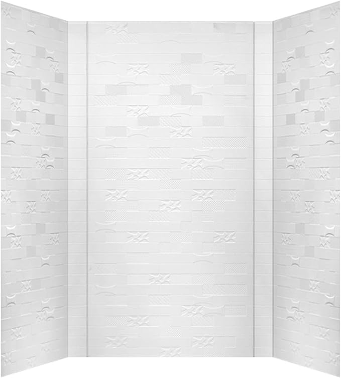 From Plain To Beautiful In Hours Versa Tile - Tub and Shower Wall Panels Surround - Gloss White
