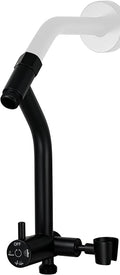 G-Promise Metal Shower Diverter with Low Handheld Holder, 3-Way Diverter Valve with Pause Mode for Handheld and Fixed Shower Head, 4-Settings Universal Bathing System Replacement Part(Matte Black)
