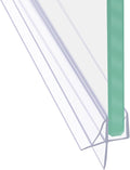 Frameless Shower Door Bottom Seal Shower Sweep with Drip Rail for 1/2" Glass,36" Long, Vinyl, Clear