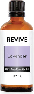 Lavender Essential Oil 120ml by Revive Essential Oils - 100% Pure Therapeutic Grade, for Diffuser, Humidifier, Massage, Aromatherapy, Skin & Hair Care