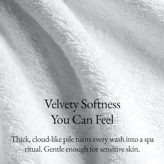 Italic Serene Ultraplush Cotton Bath Towels, 4 Large Towels (2 Sets of 2), White, 800GSM, 100% Cotton, Heavy Duty, Resort Grade Towels (White)