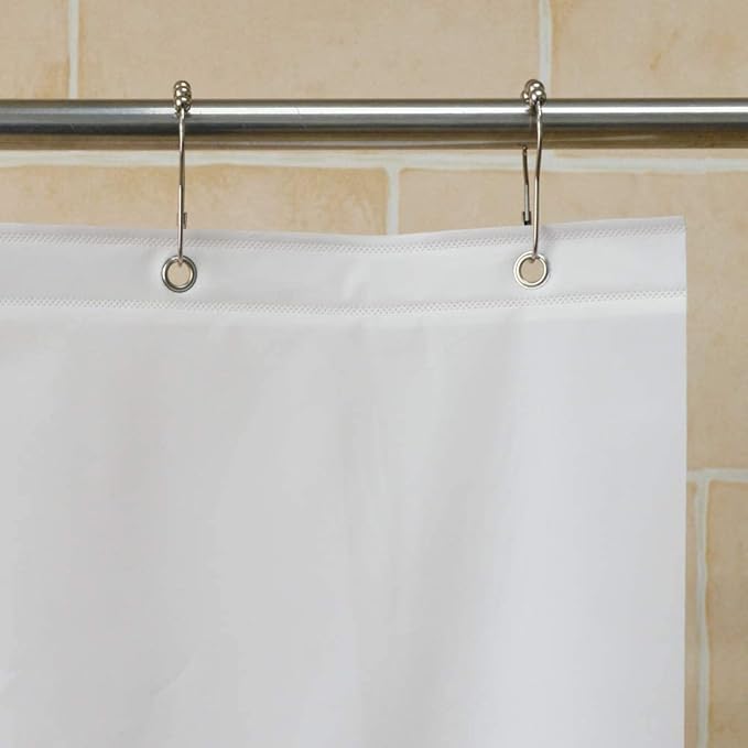 YISURE White Clawfoot Tub Shower Curtain Liner 180x65 Inch, 360 Shower Curtain Short Length PEVA Wrap Around Bath Tub Curtain with 6 Bottom Magnets for Bathroom Freestanding Tub