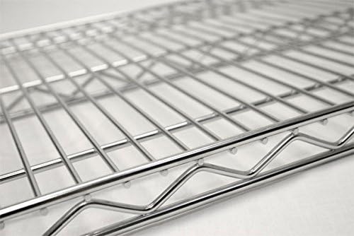 Omega 24" Deep x 36" Wide x 54" High 3 Tier Chrome Starter Shelving Unit