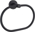 Angle Simple Bathroom Hand Towel Holder, SUS 304 Stainless Steel Swivel Hand Towel Ring Rack for Wall, Matte Black