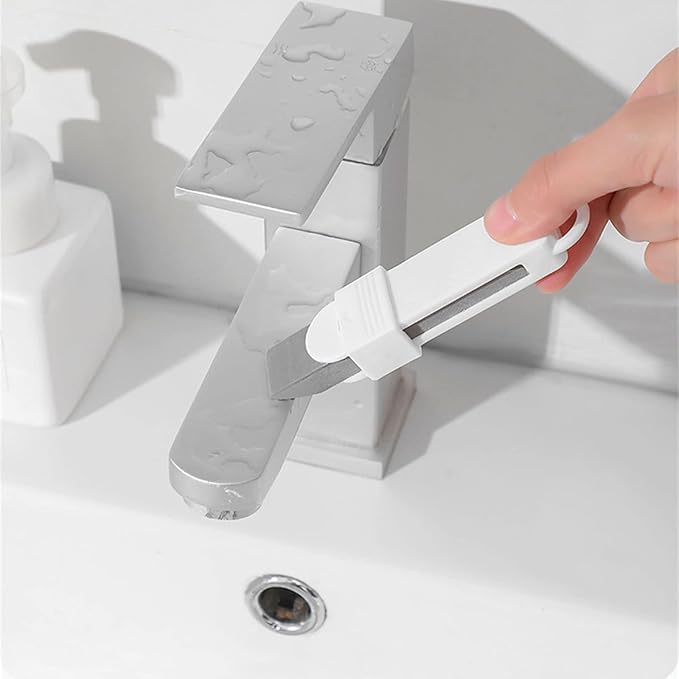 Easy Limescale Eraser Bathroom Glass Rust Remover Kitchen Scale Brush for Pan Household Accessories Dirt Remover Scrub Brush None Rubber Faucet Descaling Household