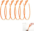 6PCS 25inch Drain Clog Remover Tool,hair clog remover tool,sink snake drain hair removal,for sink drain snake for bathtub,home shower tub snake clog remover,plastic drain cleaner tool