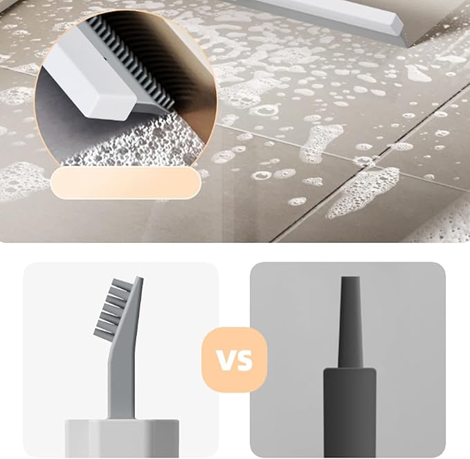 Magic Broom- Floor Squeegee Scrubber | Convenient Household Cleaning Broom for Floor, Window Scrubber with 180 Degree Rotating Head, Household Wiper for Garage Courtyard Shower Bathroom Marble Glass