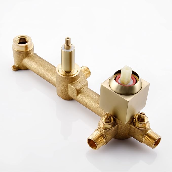 SUMERAIN Wall Mount Tub Faucet with Hand Shower, Waterfall Bathtub Faucet with Sprayer, Brushed Gold Finish, Rough-in Valve Included