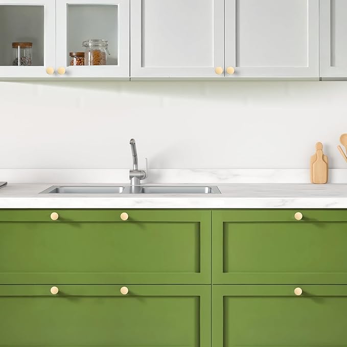 Ravinte 1 Pack Cabinet Knobs Sandy Gold Kitchen Cabinet Knobs Round Dresser Drawer Pulls Closet Door Pulls 1-1/5 Inch
