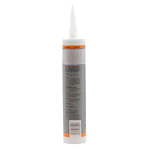 Gorilla Waterproof Caulk & Seal Silicone Sealant, 10Oz Cartridge (Pack of 2) - Clear Caulking Sealant for Kitchen, Window, Bath, Marine, Door and More