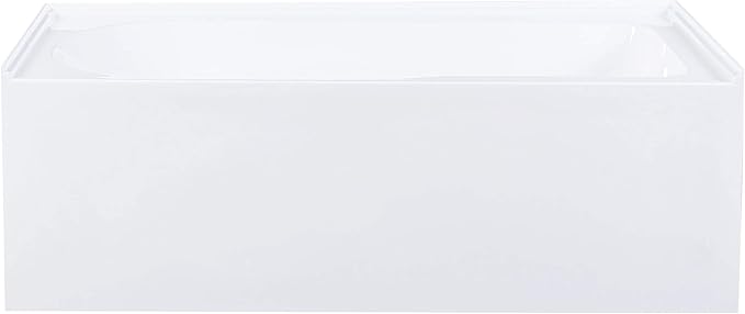 Swiss Madison Well Made Forever SM-AB543 Voltaire Alcove Tub with Armrest 60" x 32" in Glossy White