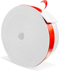 Wide Silicone Weather Stripping, 2 inch (W) x 20 Ft (L) Door Draft Stopper, Silicone Seal Strip for Doors Windows and Shower Glass Gap, White