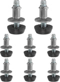 uxcell 1/4"-20 Thread Furniture Feet Levelers, 8Set 27mm L Adjustable Furniture Feet Screw in Threaded Leveling Leg Screw on Chair Foot Glides Leveling for Table Chair Cabinet Black