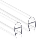 Shower Door Seal Strip, 2 Pack*78" L U-Shape Shower Door Side Seal Bottom Seal Door Sweep for 5/16" (8mm) Thick Glass, Ultra-Clear Polycarbonate Strip Water Barrier