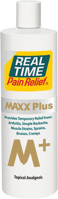 Real Time Pain Relief MAXX Plus - 12oz Bottle | Intensive Formula with 19 Natural Ingredients Including Hemp Seed Oil | Fast-Acting Relief for Muscle Pain, Arthritis, Backaches, and More