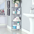 4 Tier Storage Racks Shelving, Heavy Steel Pantry Shelves, Adjustable Wire Shelving Rack, Suitable for Garage, Kitchens, Offices, 12" W x 12" D x 36" H, Silver