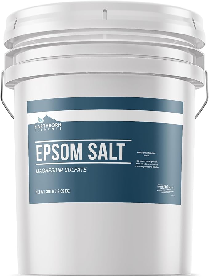 Earthborn Elements Epsom Salt (5 Gallon), Magnesium Sulfate Soaking Solution (624 Ounce)