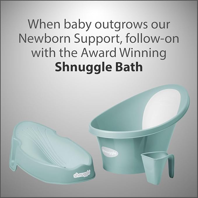 Shnuggle | Newborn Baby Bath Support | Ergonomic Soft-Touch Seat | Lightweight Non-Slip Base | Compact | Perfect for Babies up to 6 Months