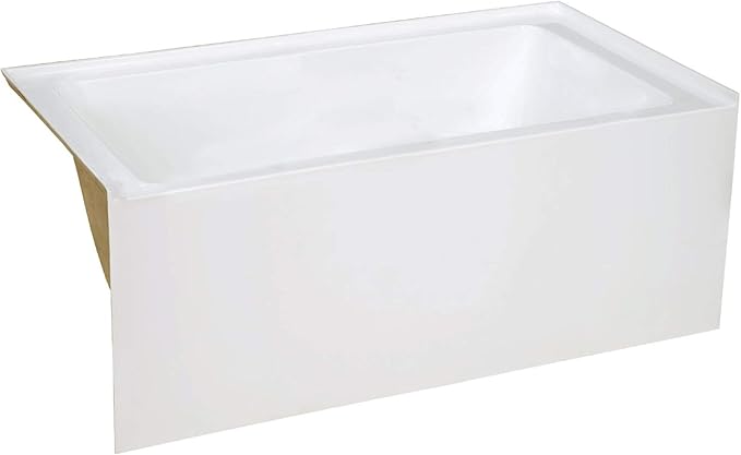 Swiss Madison Well Made Forever Voltaire 48"x32" Acrylic White, Alcove, Left Hand Drain, Apron Bathtub