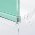 2-Pack Frameless Shower Door Bottom Seal (3/8" X 39") Clear Glass Seal Strip Shower Door Sweep - Stop Shower Leaks
