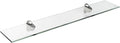 Spancraft Glass H-12x30-Brushed Steel Heron Glass Shelf, Brushed Steel, 12" x 30"