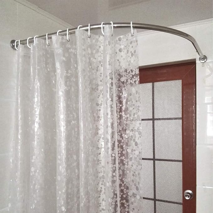 WELTRXE Extra Long Shower Curtain Liner, 72 x 78 Inch EVA Water Repellent Shower Curtain with 3 Magnets, Heavy Duty, No Smell, Chlorine Free Shower Liner for Shower Stall, Bathtubs, 12 Hooks