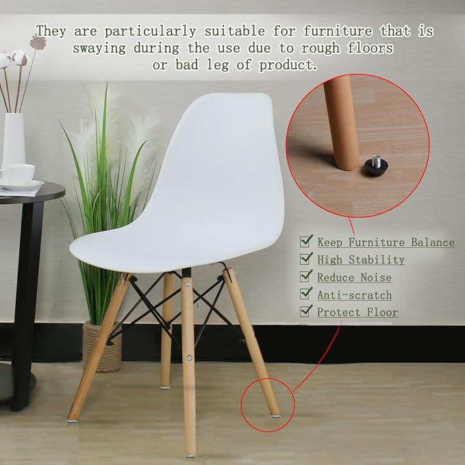 uxcell Metric M8 x 1.25 Furniture Glide Leveling Feet Adjustable Leveler Floor Protector for Table Desk Cabinet Leg 8 Pack