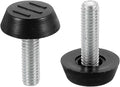 M6x16x22mm(DxLxOD) Screw on Furniture Glide Leveling Feet - 12Pack - Good for Furniture - Adjustable Thread Furniture Levelers - Black