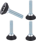 uxcell 3/8"-16 Thread Furniture Feet Levelers, 4Pcs 30mm l Adjustable Furniture Feet Screw in Threaded Leveling Leg Screw on Chair Foot Glides Leveling for Table Chair Cabinet Black