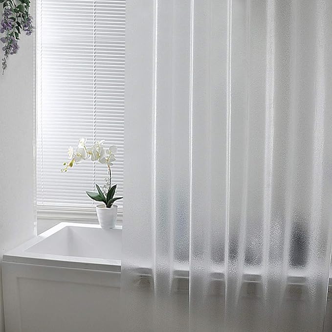 AooHome Frosted Shower Curtain Liner 8G Eva Extra Long Shower Curtain 72x78 Inch with Heavy Duty 5 Bottom Magnets, Thick Shower Liner for Shower Stall, Bathtubs, Semi Transparent