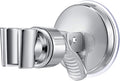 Zhehao Adjustable Shower Head Holder, Removable Suction Cup Shower Head Holder, No Drill Wall Mounted Suction Bracket with Chrome Polished for Marble Glass Metal Ceramic(1,Silver Wrench)