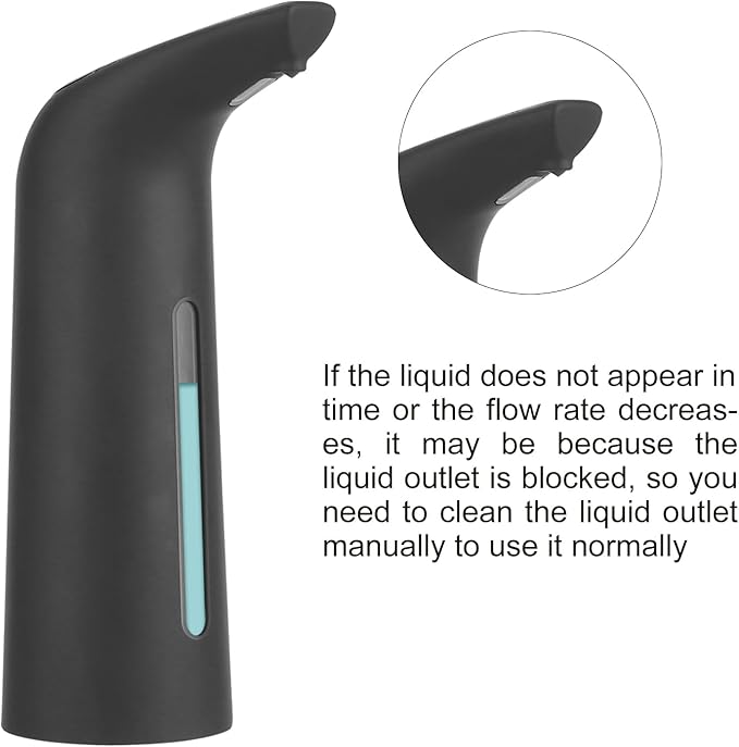 Automatic Soap Dispenser Touchless, TUMAN Pro Battery Operated Electric 14oz/400ml Liquid Hand Soap Dispenser with Motion Sensor, Suitable for Kitchen Bathroom Hotel, IPX6 Waterproof(Black)…
