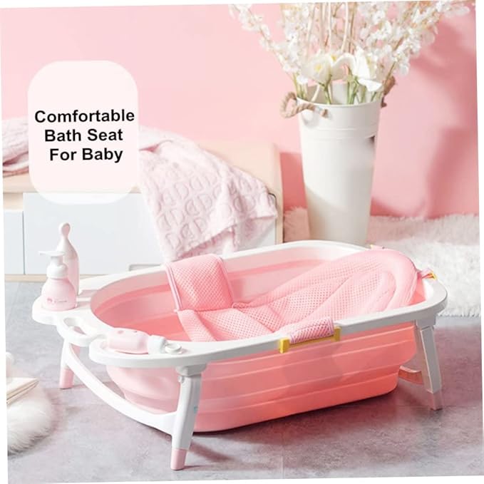 Baby Bath Seat Support Net Bathtub Shower Mesh Non Slip Adjustable for Newborn Infant